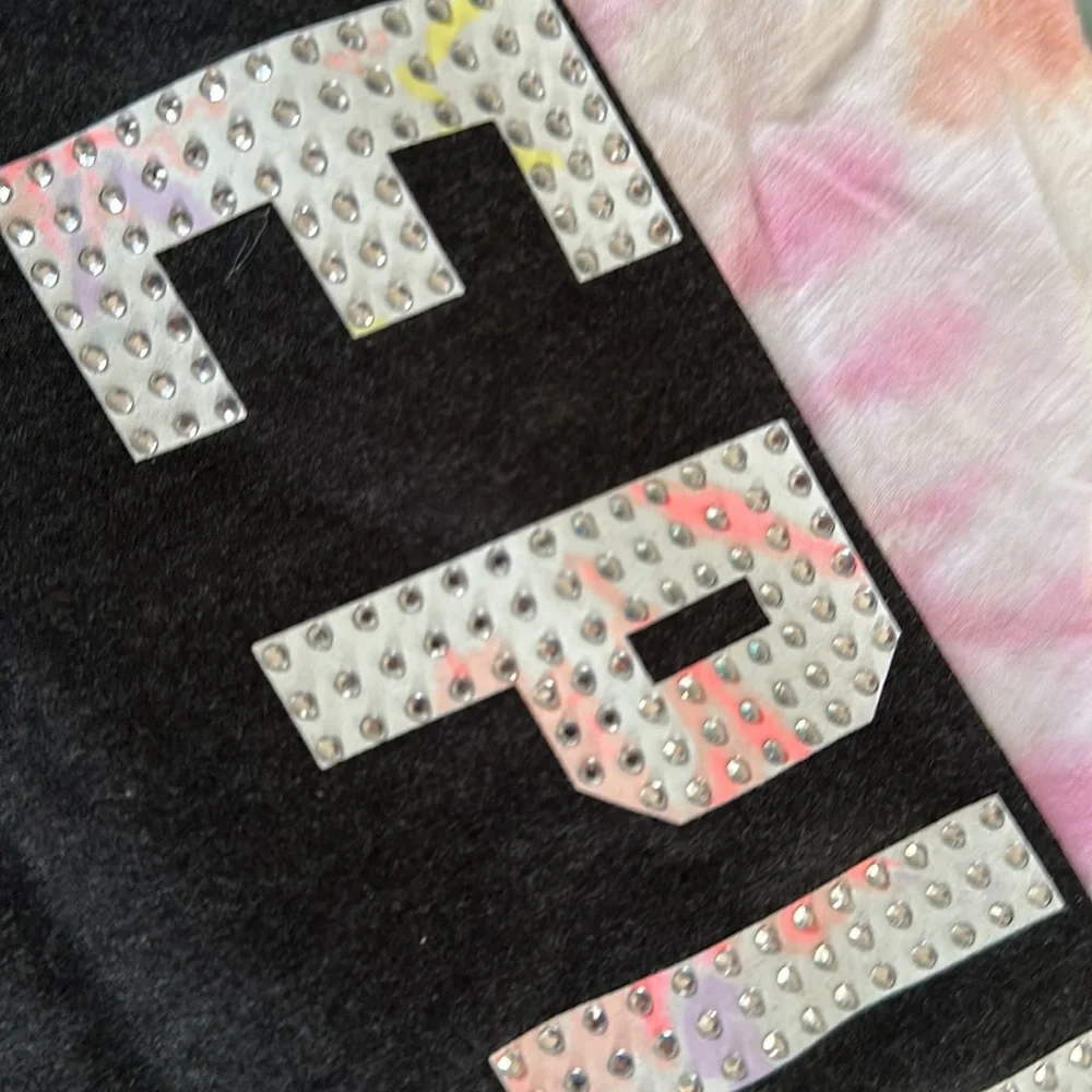 NWT VS PINK BLING PASTEL WATERCOLOR LEGGINGS - Picture 5 of 5